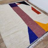 Handmade wool Berber rug 304 x 257 cm