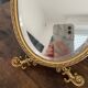 Miroir à poser doré 17x29cm