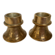 Pair of bronze candlesticks with tulip base