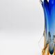 Murano Sommerso Vase Sculpture Chambord Model Blue Amber 26cm