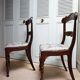 Pair of English Mahogany Sheraton Side Chairs, 1830s