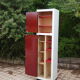 Armoire de rangement vintage formica jaune