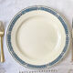 9 vintage flat plates iron earth salins model "castellane"