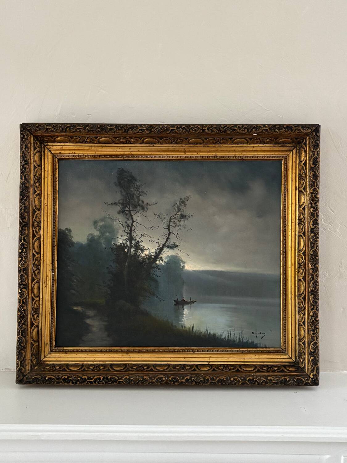 Tableau ancien encadrement doré | Selency