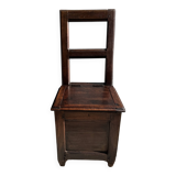 Antique oak storage chair