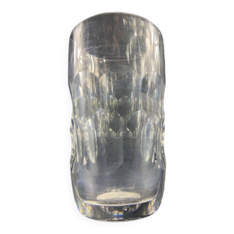 Cut crystal vase signed BACCARAT