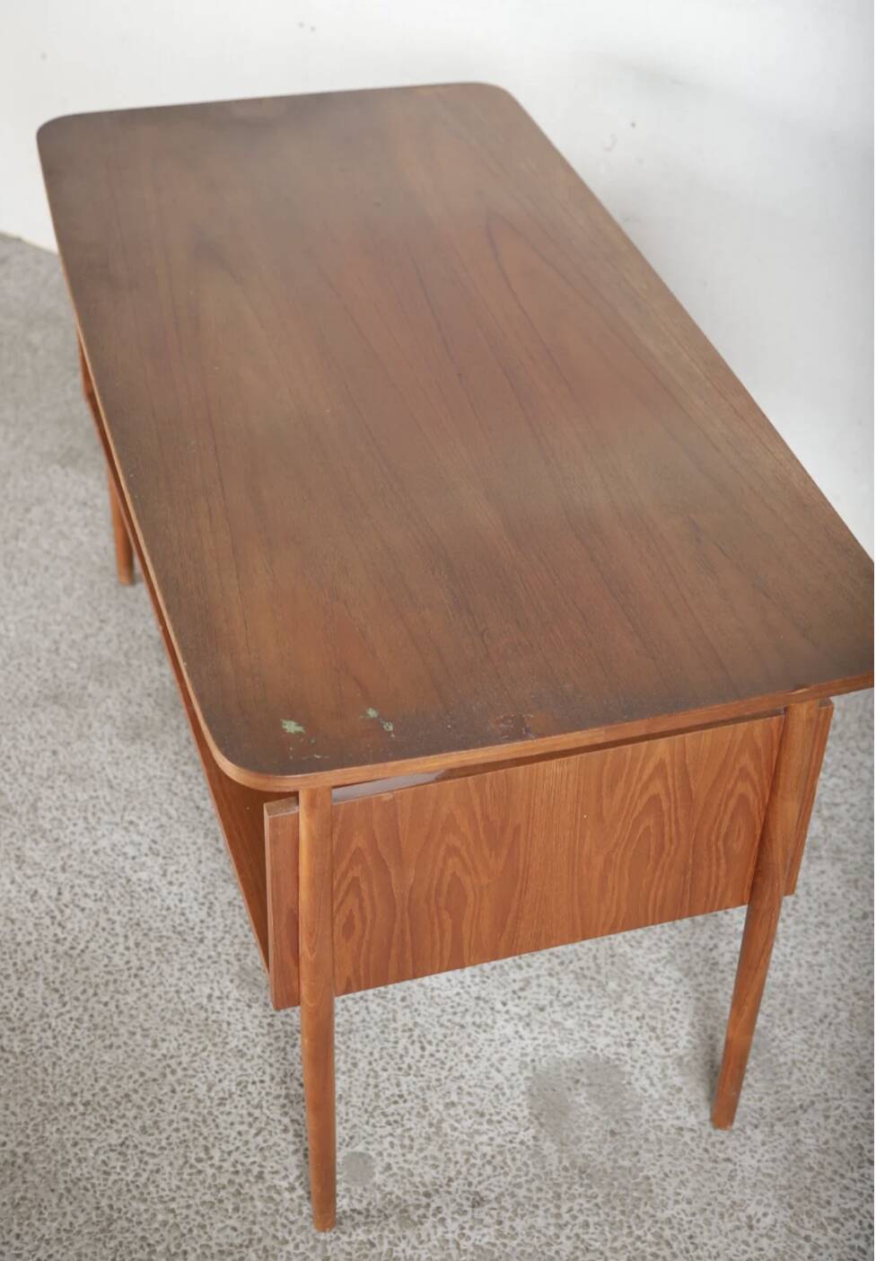 Teak desk by gunner nielsen for tibergaard, 1960