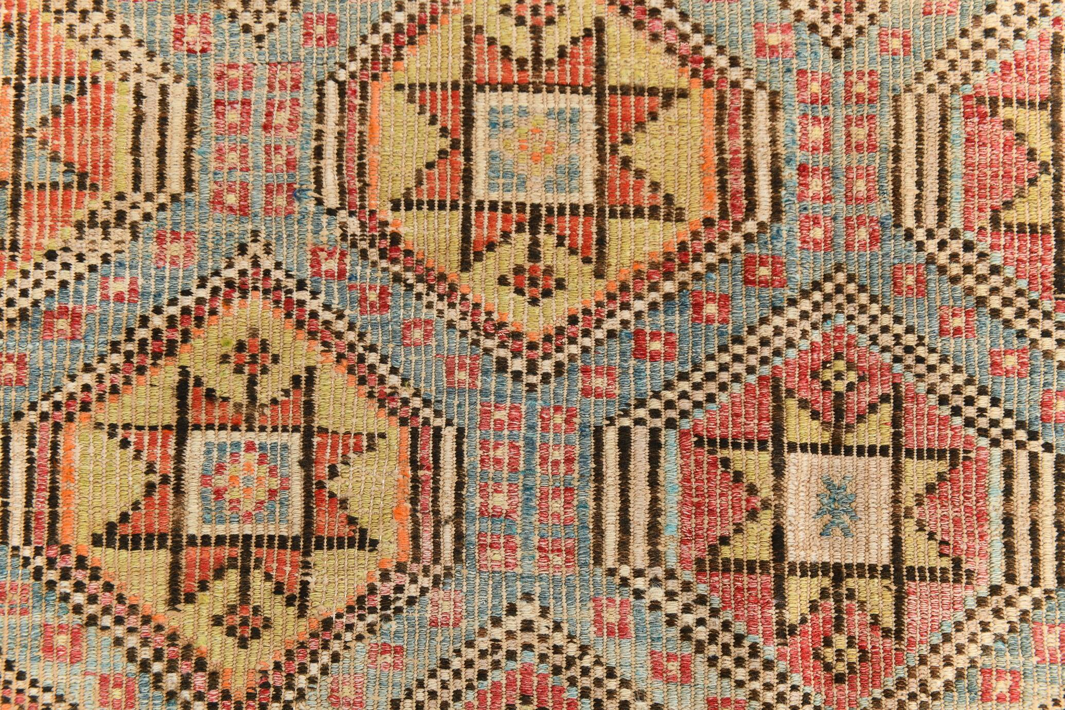 6x10 Kilim Cream Turkish Kilim Rug, 189x300Cm