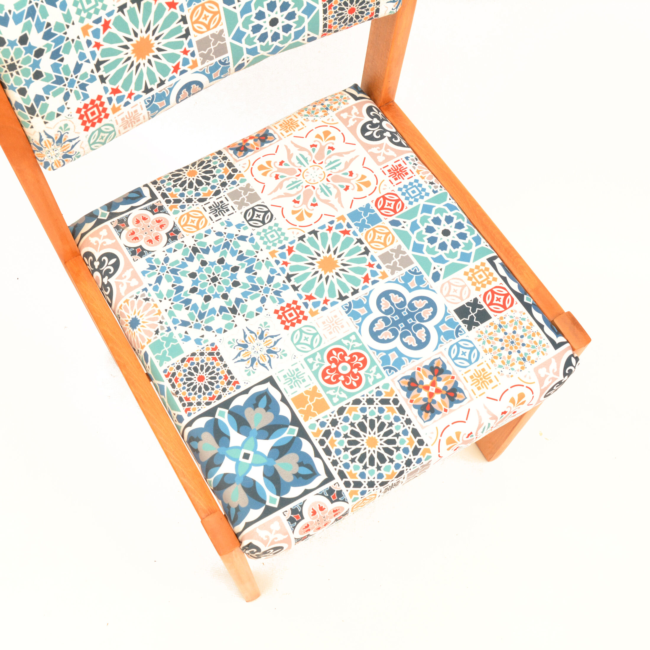 1980s modern, ethnic Upholstered chair, WK Möbel Germany