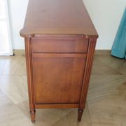 Louis XVI-style sideboard - 1 drawer - fluted legs - mahogany - solid wood
