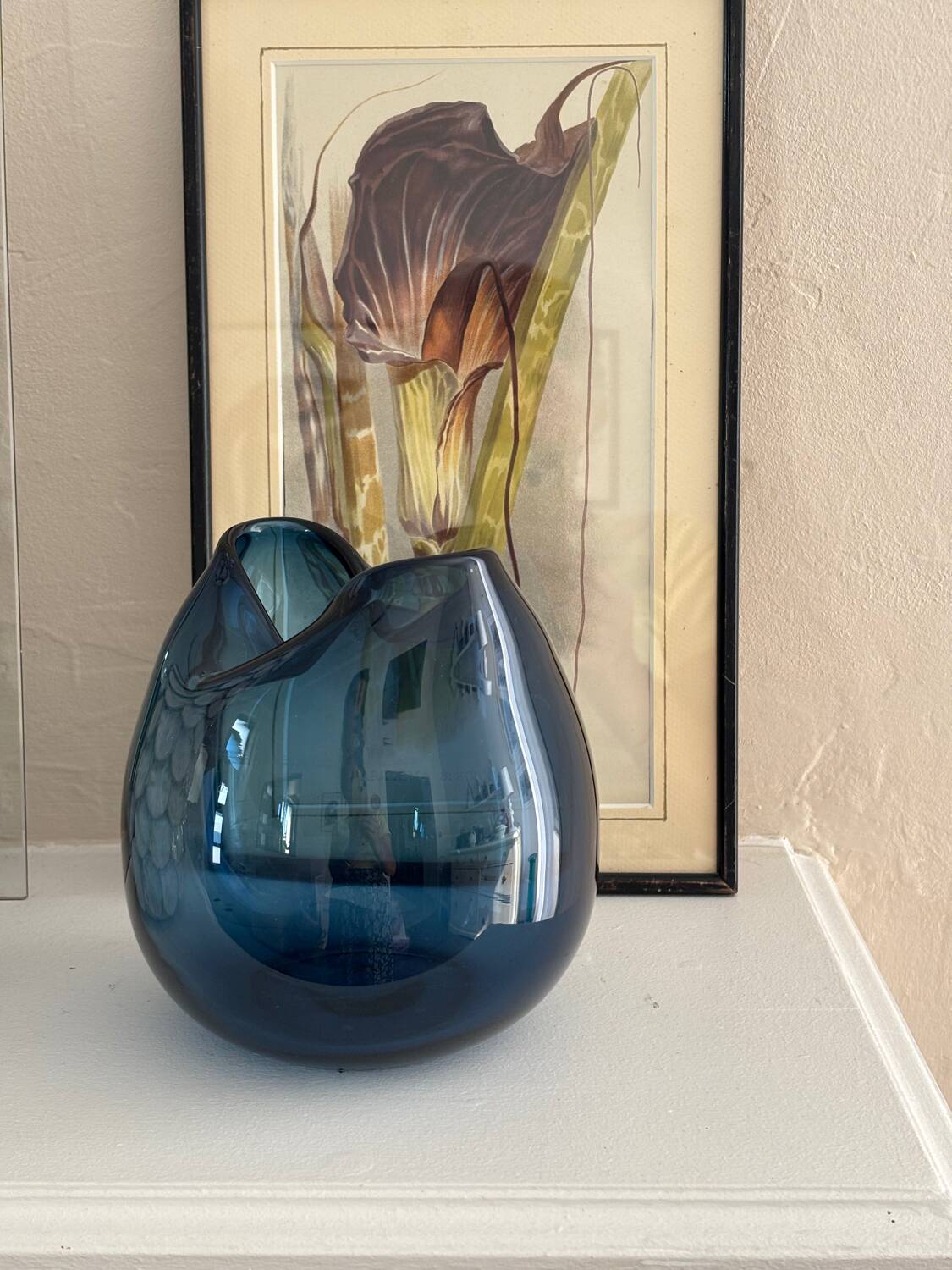 Blown glass ball vase