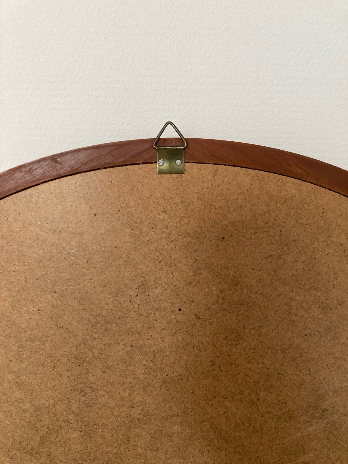 Danish Teak wood Round Mirror. 1960s