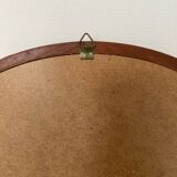 Danish Teak wood Round Mirror. 1960s