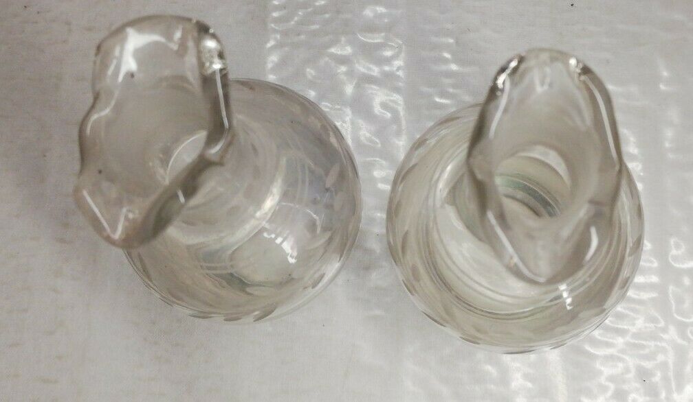 Old small glass bottle, collection, decoration, vintage h 15 cm