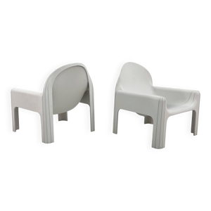Paire de Fauteuils Blancs