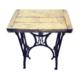 Established solid wood and cast iron console