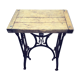 Established solid wood and cast iron console