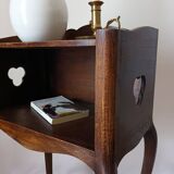 Louis XV style oak bedside table