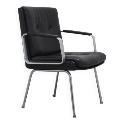 Fauteuil exécutif en cuir par Egon Eiermann pour Wilde + Spieth, années 1960.