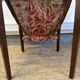 Art Deco sewing table in walnut with a foldable shelf.