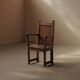Peasant armchair in solid oak, France, 19th century