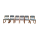 Ensemble de 6 chaises traineau, années 70