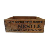 Caisse d'épicerie en bois ancienne