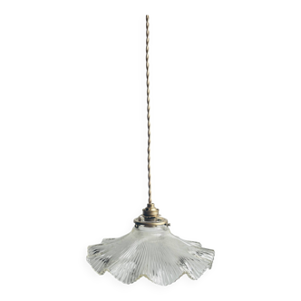 Ribbed glass pendant from the 1950s