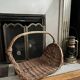 Log basket, woven wicker