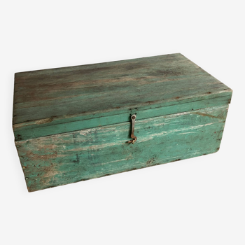 Ancienne caisse à outils, coffre en bois