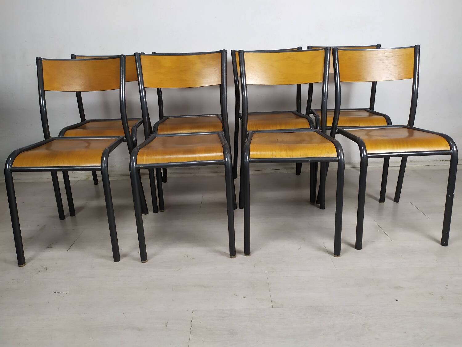 8 school chairs