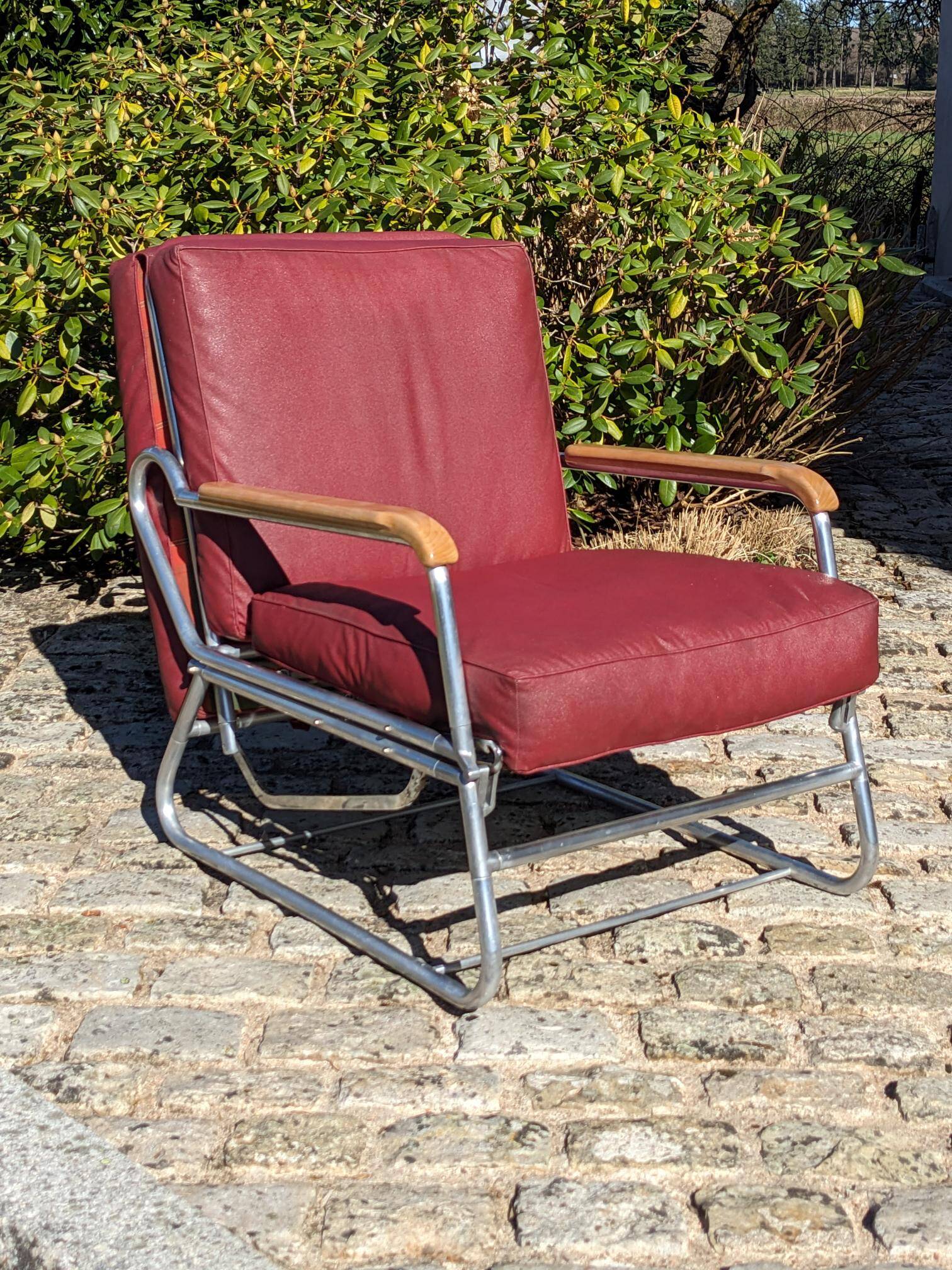 Modernist armchair by F. CARUELLE