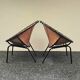 Hans Olsen Suede lounge chair pair for Lusch – 1950s mid-century