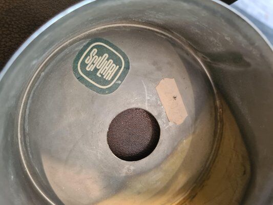 Vintage chandelier in brass and chrome by Gaetano Sciolari for Sciolari, Italy