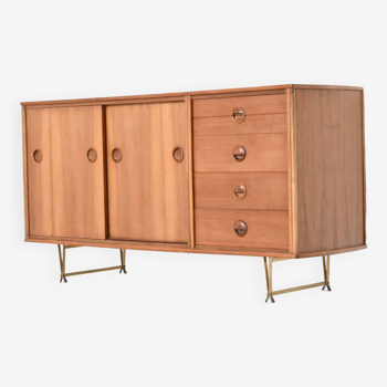 William Watting walnut wood sideboard Fristho Franeker The Netherlands 1960