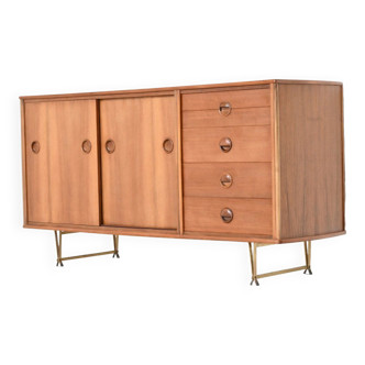 William Watting walnut wood sideboard Fristho Franeker The Netherlands 1960