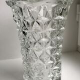 Faceted glass vase 60s