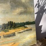 Oil painting on landscape panel