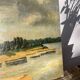 Oil painting on landscape panel