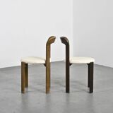 Set of 2 solid beech chairs by Bruno Rey Switzerland 1971