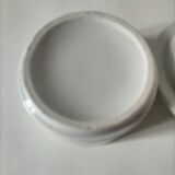 Vintage water butter dish in white porcelain - sleek design