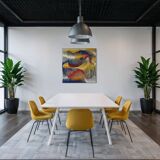 Textile sculpture-painting: The Dance of Colors