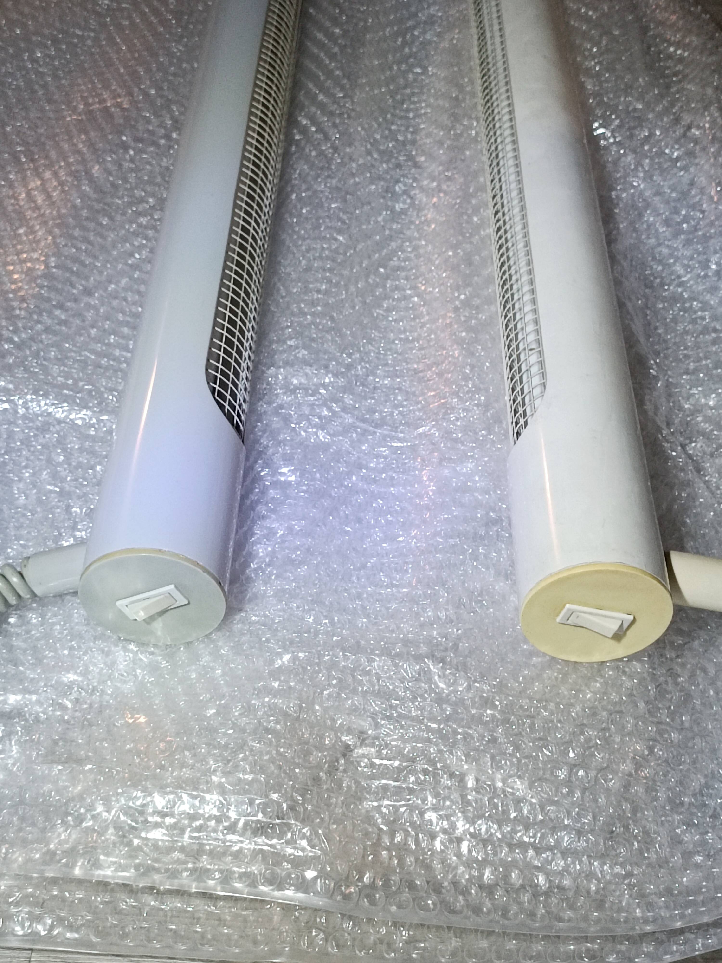 Massive 1980s Set of 2 Industrial Pendant Lamps