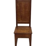 Art Deco High Back chair in oak minimalist design