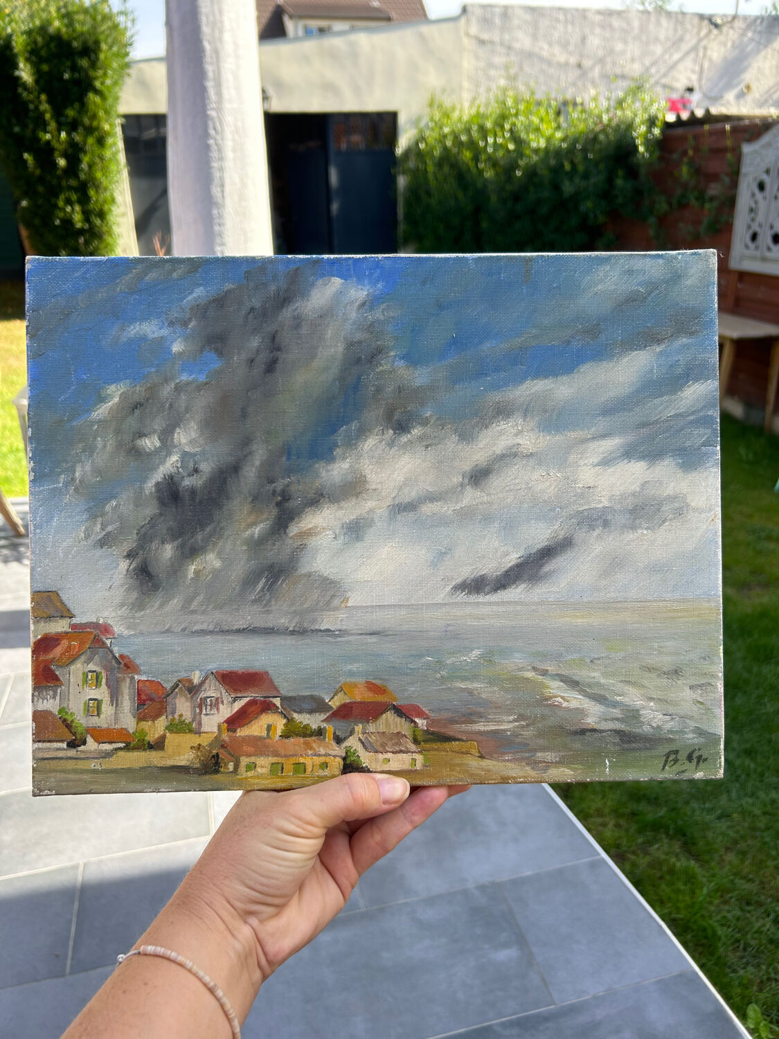 Seaside Hamlet Painting