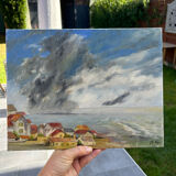 Seaside Hamlet Painting