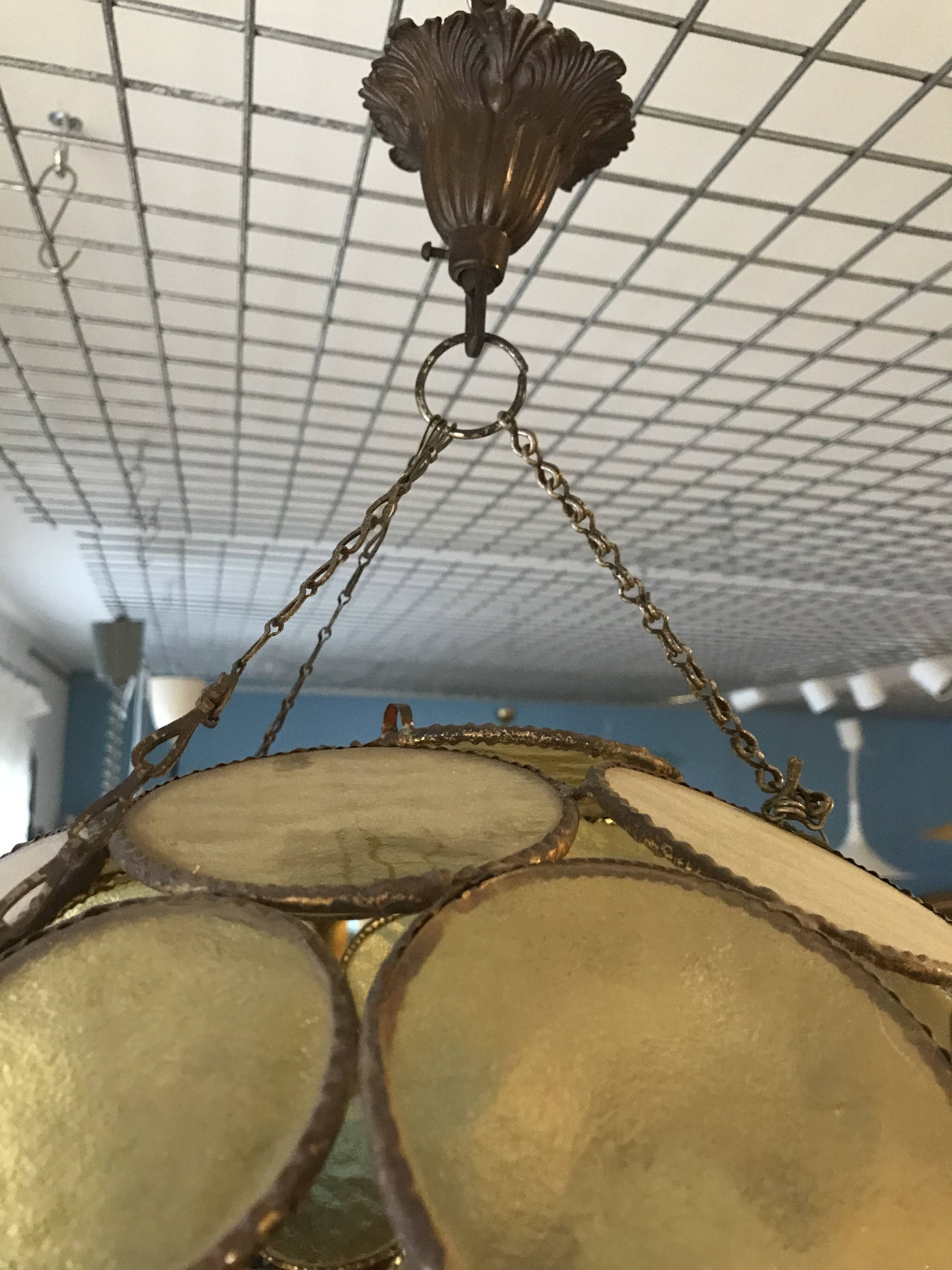 Vintage glass ball pendant light