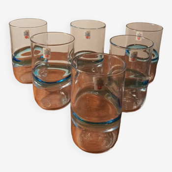 Series of 6 Scandinavian glasses 1970