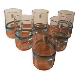 Series of 6 Scandinavian glasses 1970