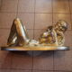 coffee table with glass plate - Resin/Polyester